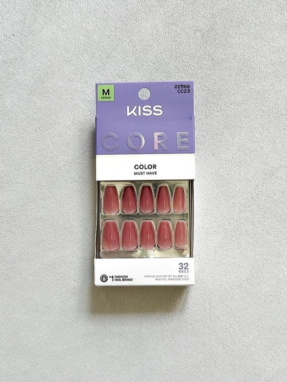 KISS Core Color Must Have Press-On Nails Pink NWT